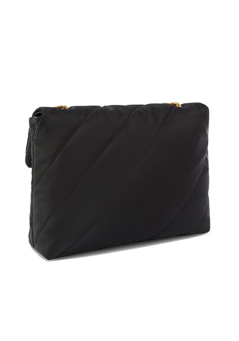 Borsa Pinko Extra Love Bag nera oro tessuto riciclato PINKO | Borse | 103347 A05FZ99Q